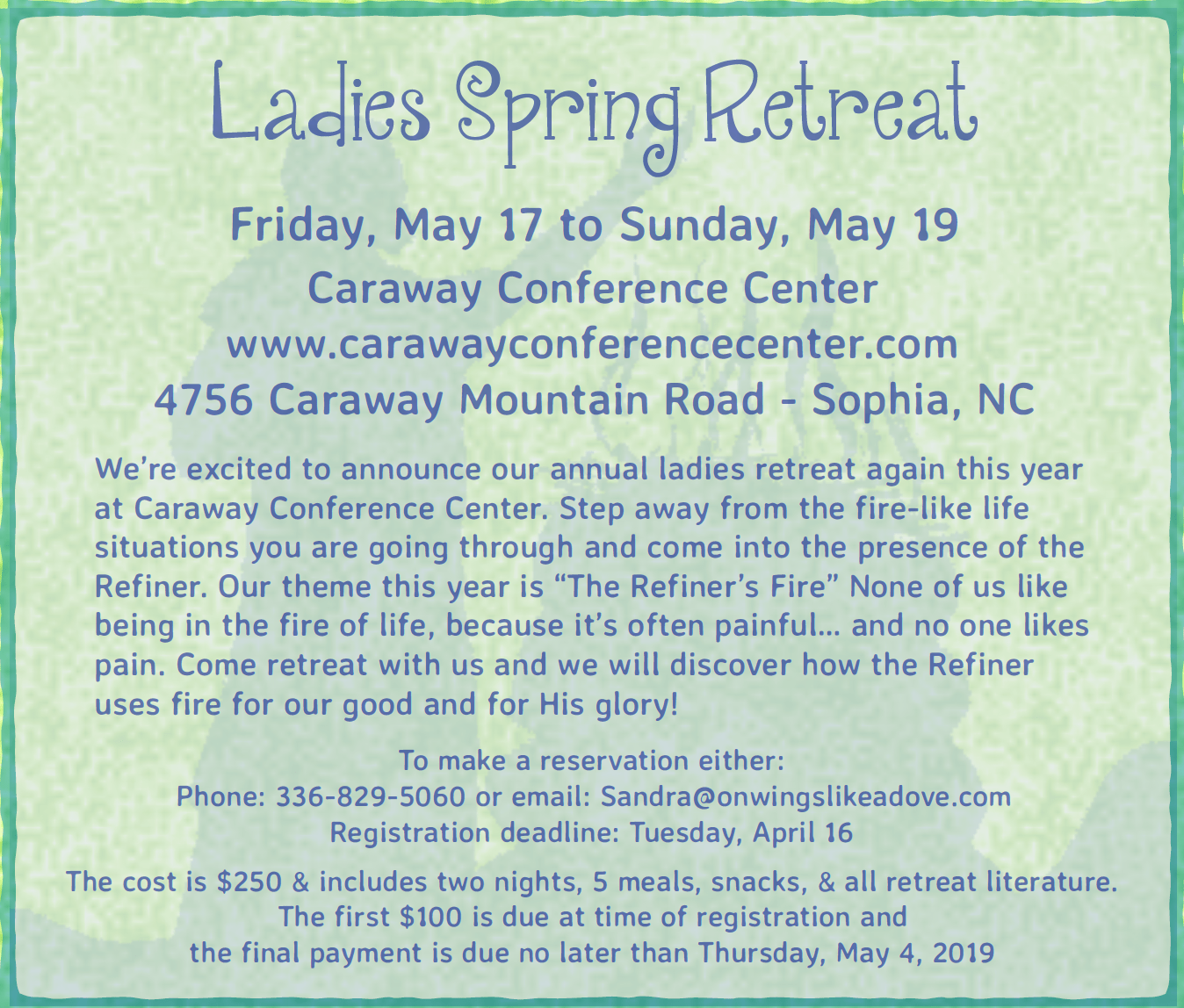 Ladies Spring Retreat 2019﻿
