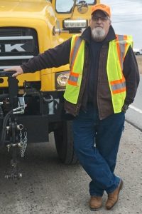 Sam working
